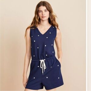 Lou & Grey Star Cozy Cotton Terry V-Neck Romper